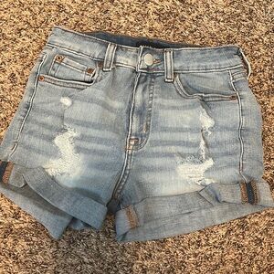 Aeropostale high rise, curvy midi jean shorts!